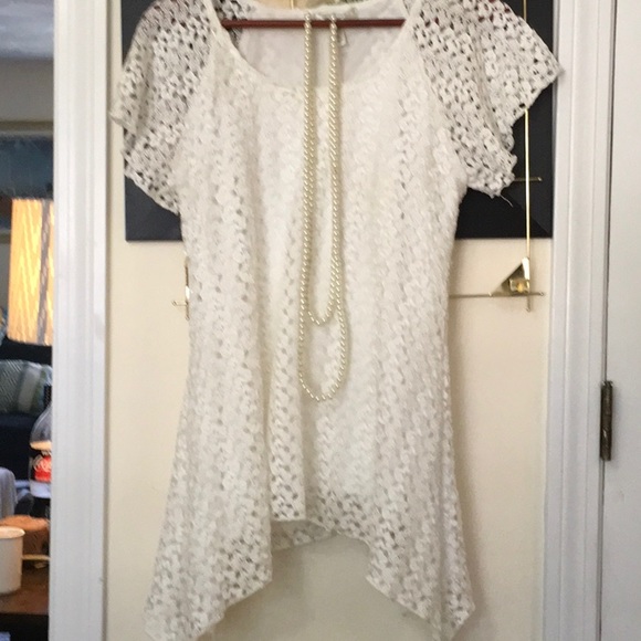 Dress Barn Tops - Elegant ivory lace top! Dress Barn Tops - Elegant ivory lace top!